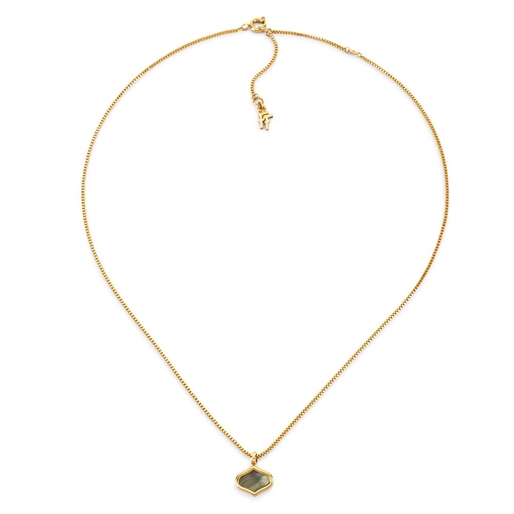 Mod Princess Yellow Gold Plated Short Necklace-